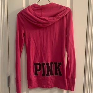 Pink half button up long sleeve Size S